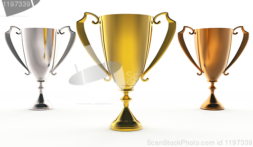Image of 3 trophies 