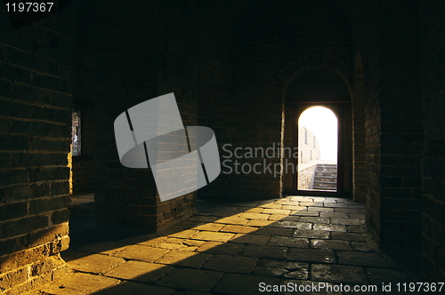 Image of Beam in tower of China great wall