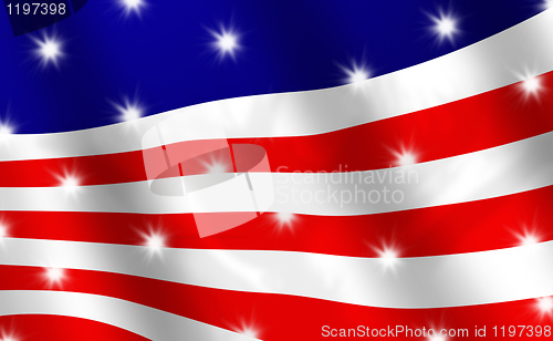 Image of Abstract Version of the Stars and Stripes Flag
