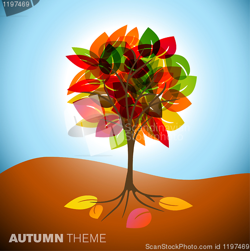 Image of Autumn tree illustration