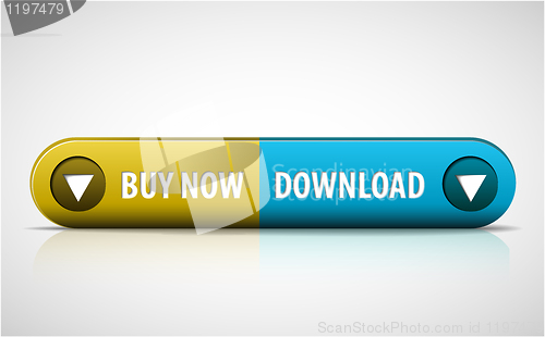 Image of Yellow and blue Buy now / Download button