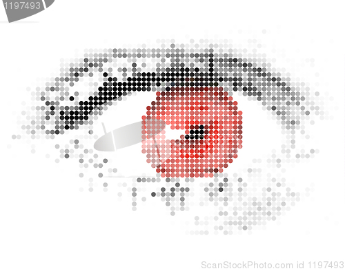 Image of Abstract human - digital - red eye