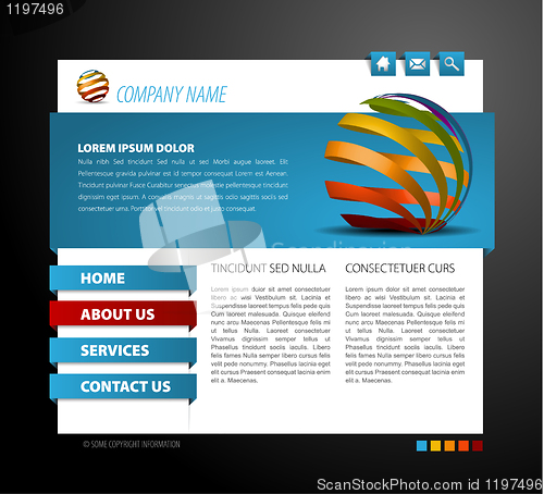 Image of Modern web page template