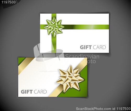 Image of Set of modern gift card templates