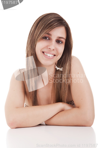 Image of Beautiful Woman with arms crossed