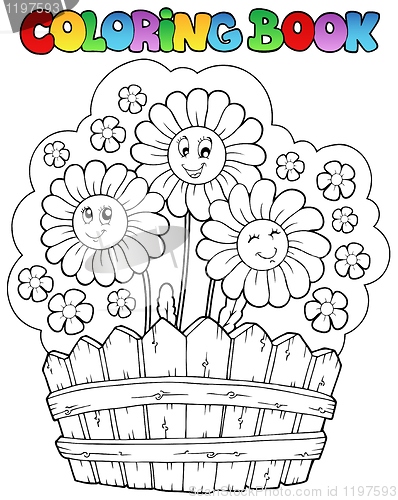 Image of Coloring book with daisies