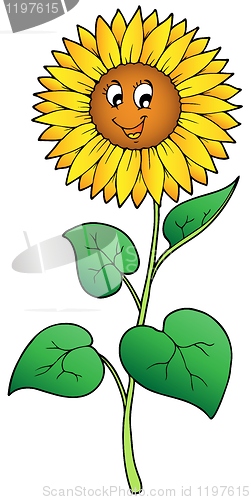 Image of Cute cartoon sunflower