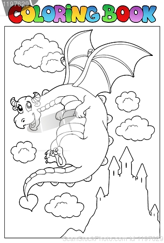 Image of Coloring book with dragon 2