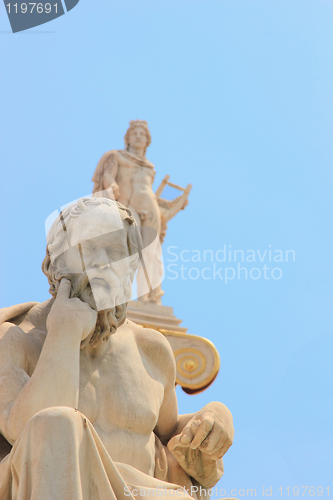 Image of statue of Plato from the Academy of Athens