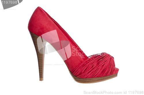 Image of Red high heel women shoe