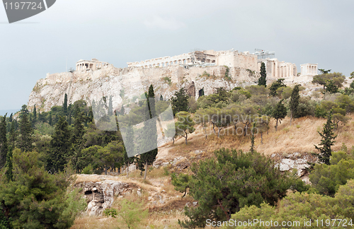 Image of Parthenon on Acropolis of Athens, Greece