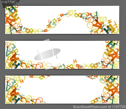 Image of Banner with colorful alphabet letters