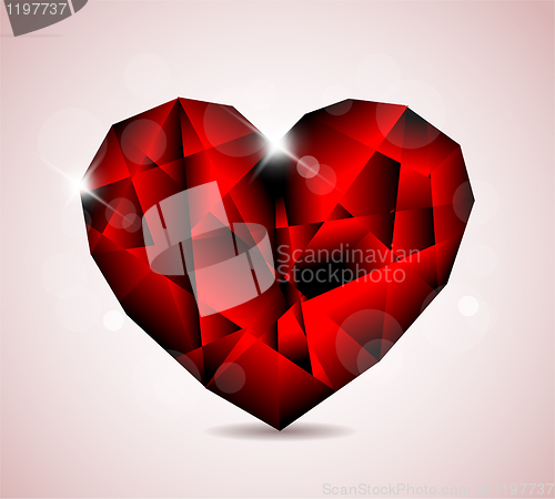 Image of Red Diamond jewel heart