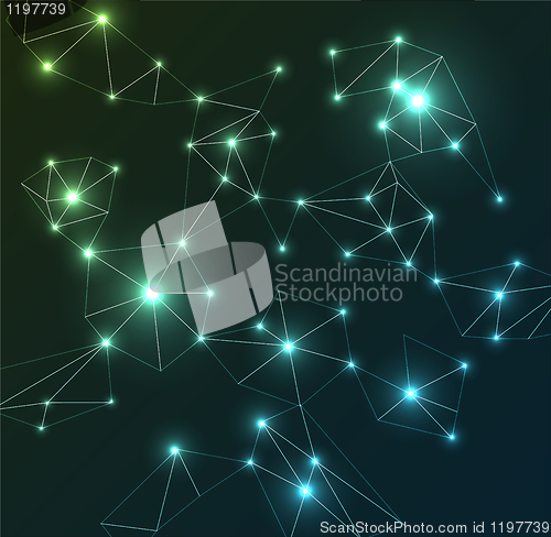 Image of Vector Abstract colorful background with lights and lines