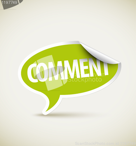 Image of Comment - speech bubble as pointer with white border