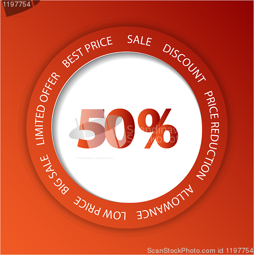 Image of Red paper sale tag