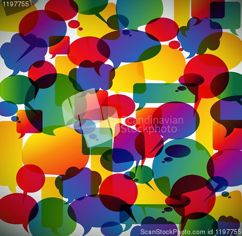 Image of Abstract background made from speech bubbles