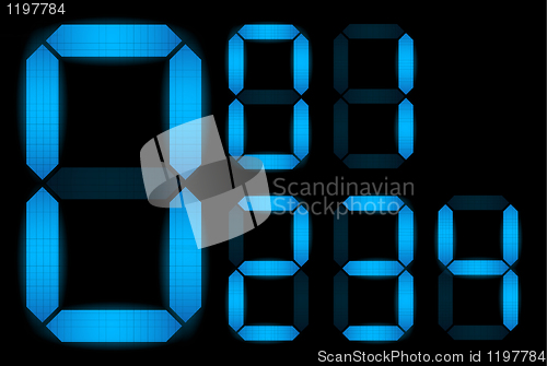 Image of Set of digital numbers