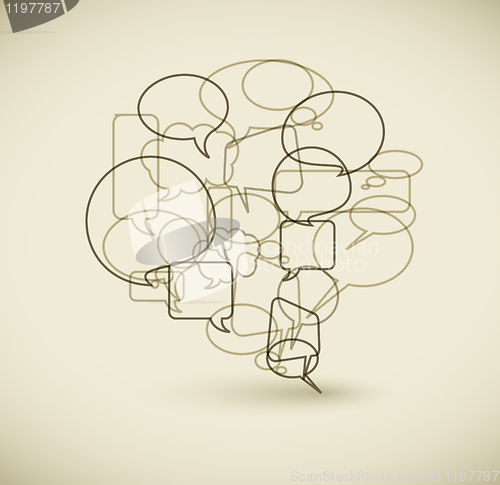Image of Big speech bubble made from small bubbles