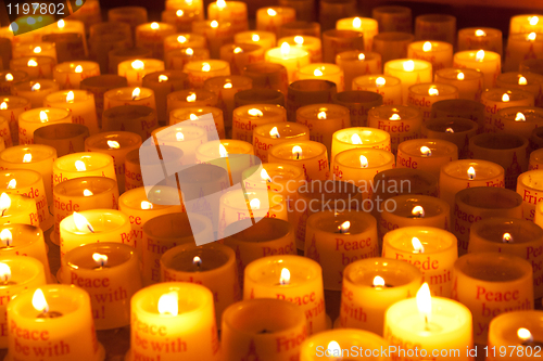 Image of candles in a church