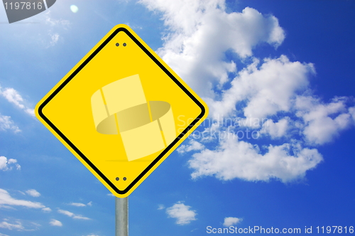 Image of yellow sign blank and empty