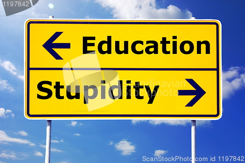 Image of education and stupidity