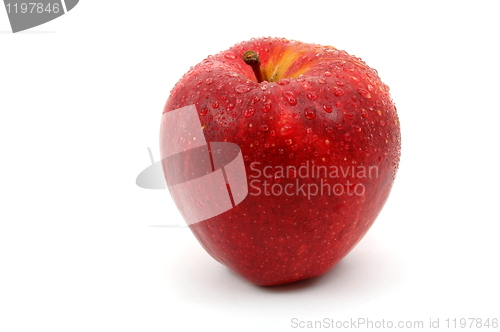 Image of fresh red apple isolated on white background