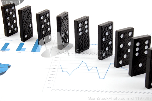 Image of dominoes on chart