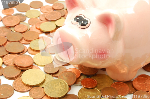 Image of piggy bank and money