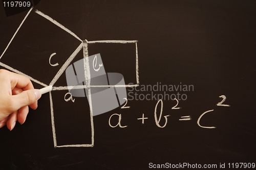 Image of education concept with chalkboard