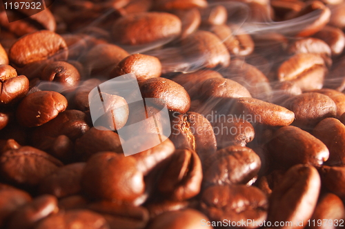 Image of hot coffee for breakfast