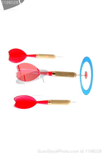 Image of Dart arrow hit the target