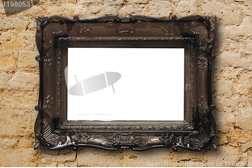 Image of blank image frame and wall