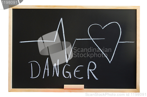 Image of blackboard and heart