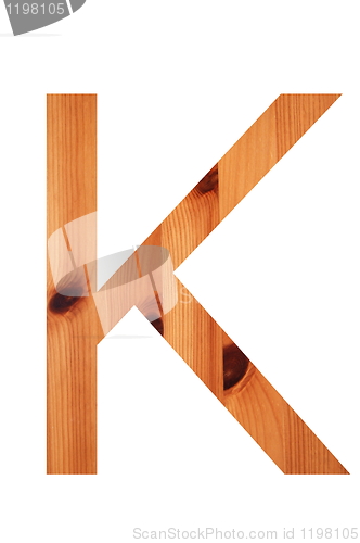 Image of wood alphabet K