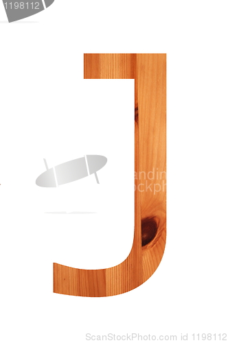 Image of wood alphabet J