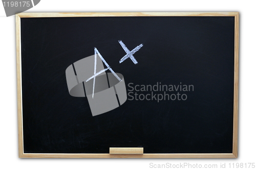 Image of chalkboard with positive A plus