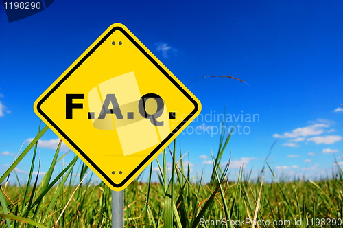 Image of faq sign