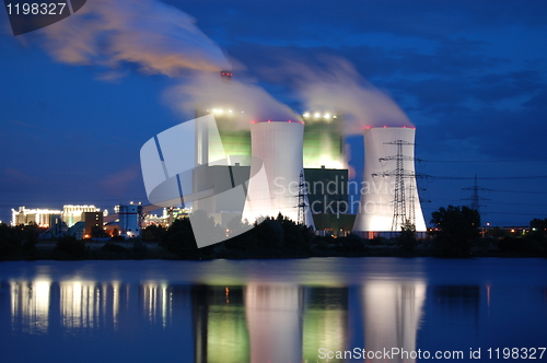 Image of industry at night