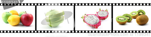 Image of film strip with fruit collection
