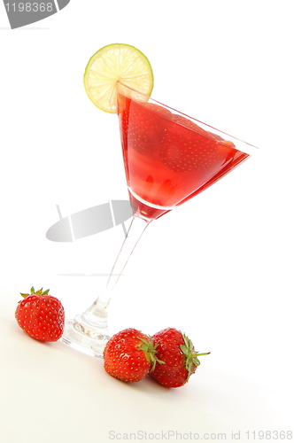 Image of strawberry juice or cocktail