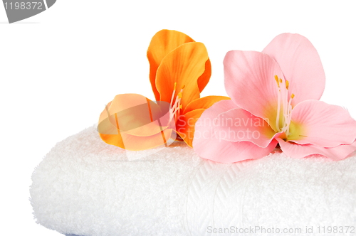 Image of towel and flower