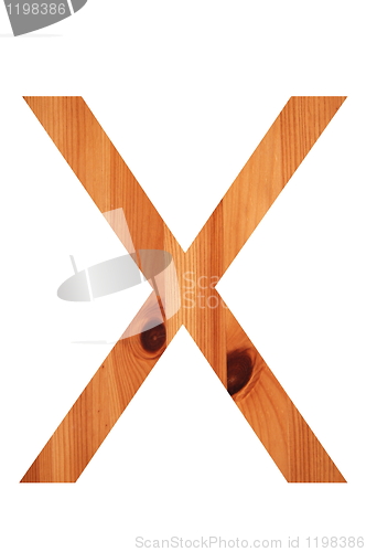Image of wood alphabet X
