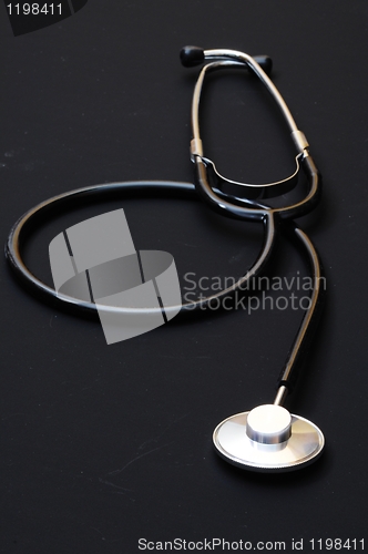 Image of stethoscope on black