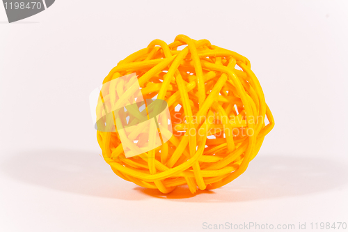 Image of yellow rattan ball