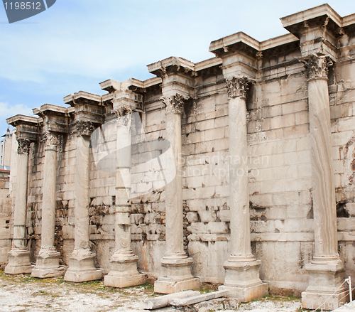 Image of Hadrian's Library in the Roman Forum of Athens, Greece