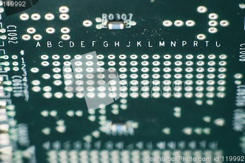 Image of Motherboard contacts marked with alphabet