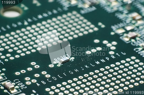 Image of Motherboard contact in macro