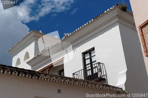 Image of Detail of the white house in Andalusia, Spain