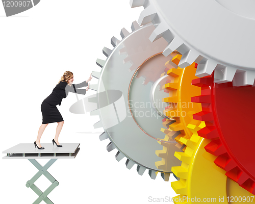 Image of worker on duty